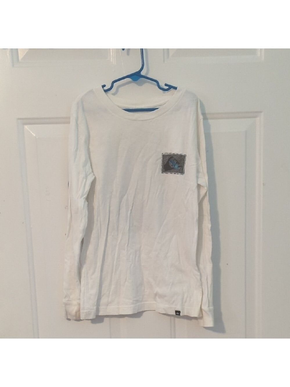 Quiksilver White Long Sleeve Tshirt Youth Small 10